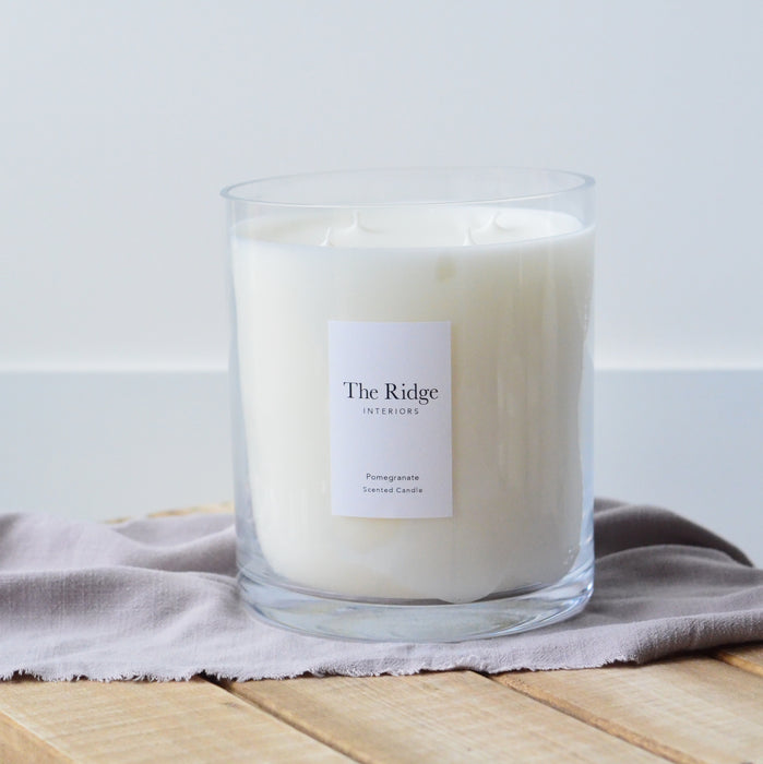 Deluxe Four Wick Pomegranate Scented Candle