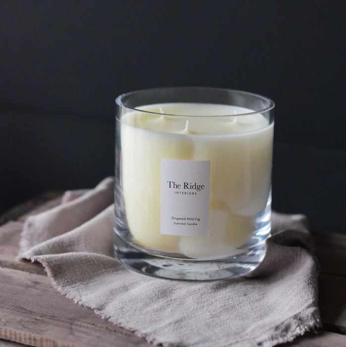 Large Three Wick Gingered Wild Fig Scented Candle