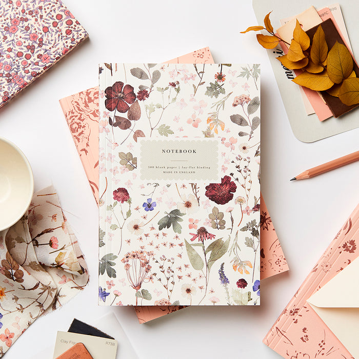 Heirloom Pressed Floral Layflat Notebook